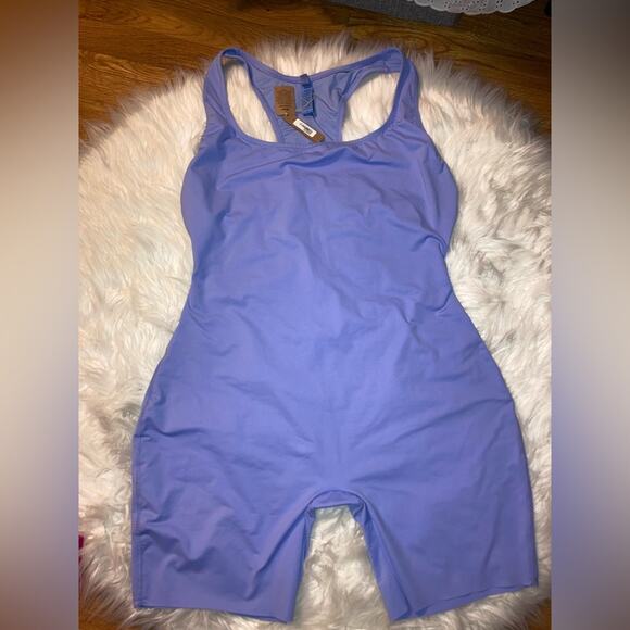 RARE SKIMS Size 2X Women’s Swim Cycle Suit One Piece Periwinkle Blue NWT - Picture 2 of 7
